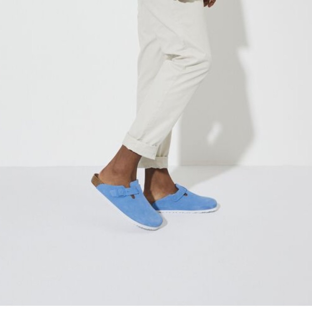 Sky Blue, Boston Birkenstock Clogs